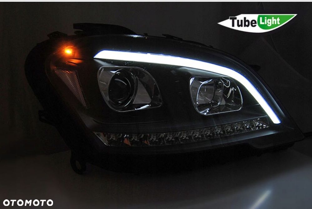 reflektory lampy kpl led tube neon tuning black mercedes ml 164 lift 08-12 - 5