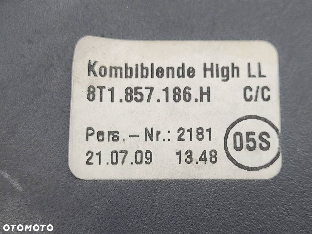 RAMKA WYŚWIETLACZA KOKPITU DEKOR AUDI A5 8T 8T1857186H - 8