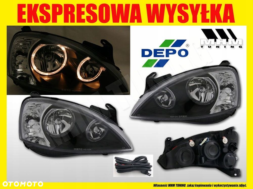 REFLEKTOR LAMPA RING ANGEL EYES OPEL CORSA C COMBO - 2