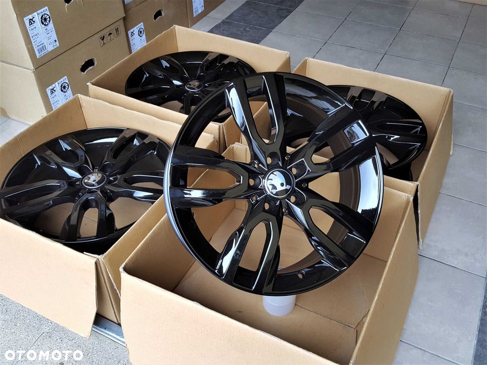 Alufelgi 18 5x112 Skoda Octavia Superb Yeti Karoq Kodiaq Czarne ! 840# - 4