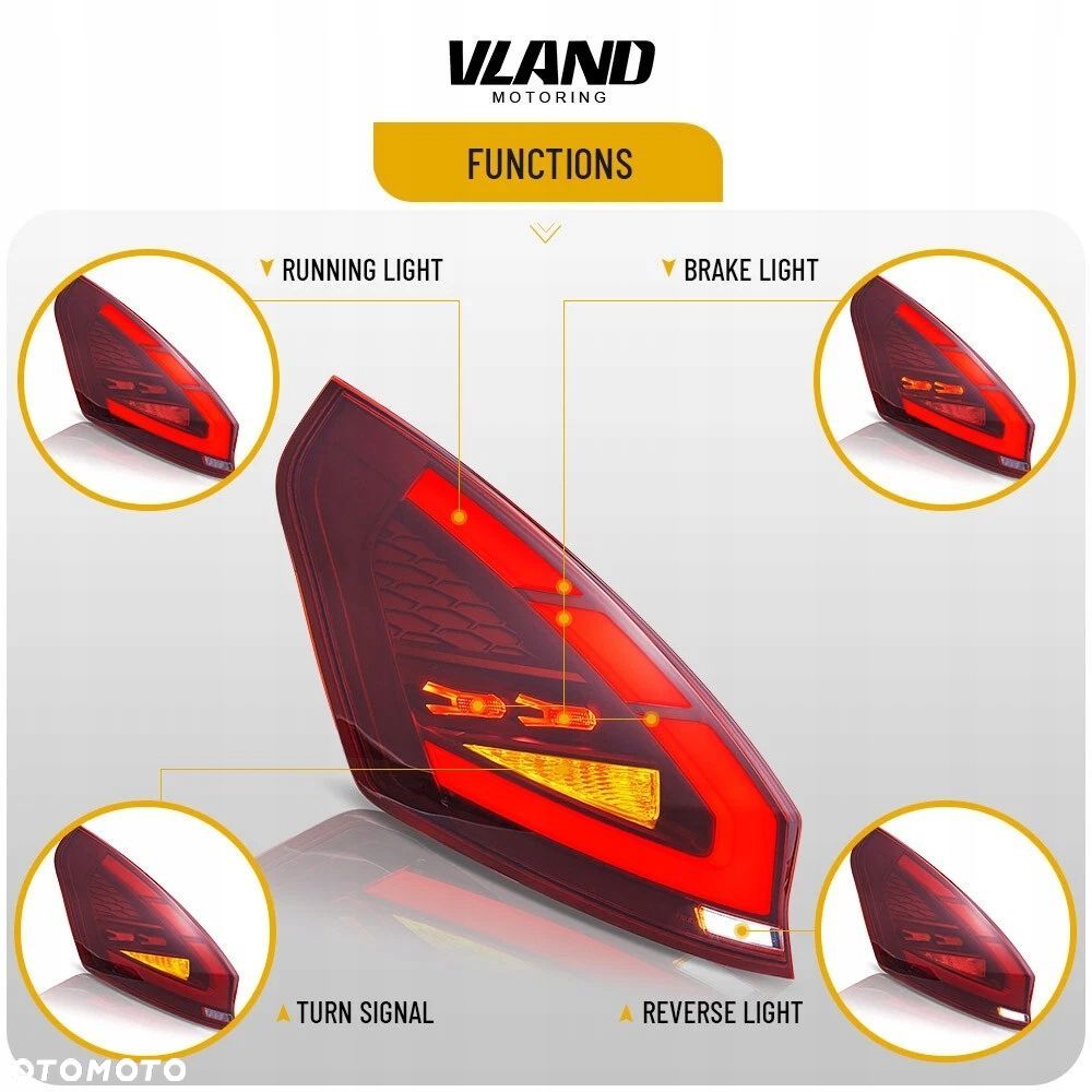 Lampy tyl kpl Full Led Dynamiczne Ford Fiesta VII 7 mk7 2008-2018 Lift z24 - 8