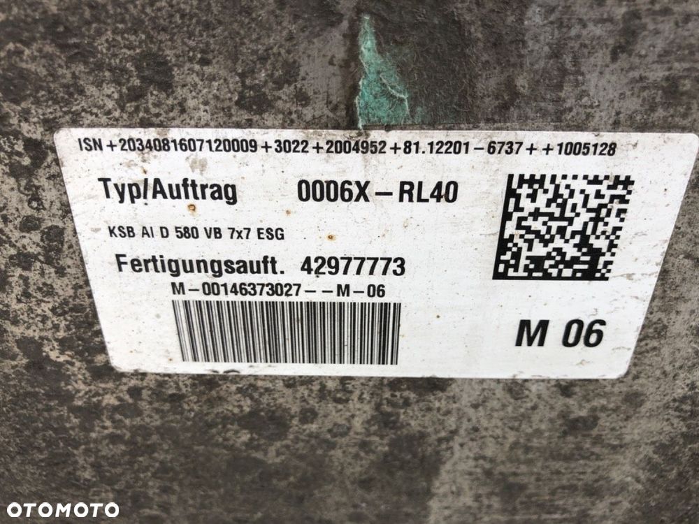 ZBIORNIK PALIWA 580L  MAN TGX I 2006 - 2022 18.440 324 kW [441 KM] 4x2 2012 - 7