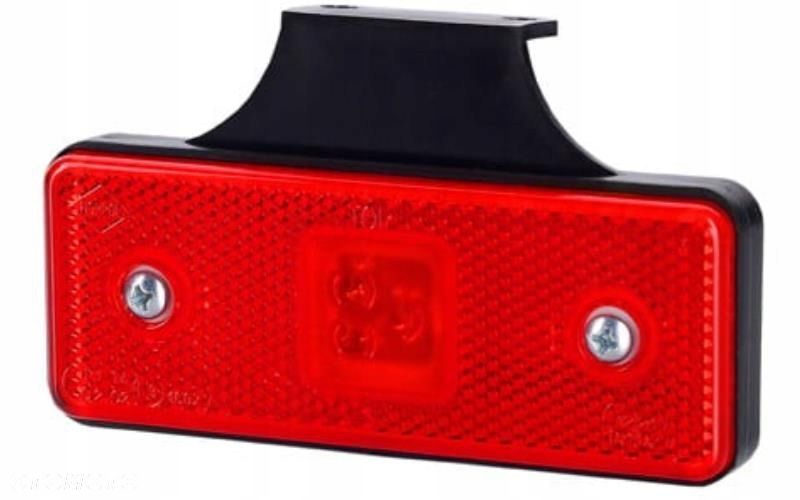 LAMPA OBRYSOWA LED CZERWONA Z UCHWYTEM 12/24V UNIWERSALNA - 1