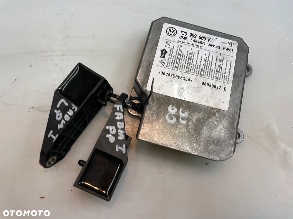 SENSOR AIRBAG CZUJNIKI UDERZENIOWE SKODA FABIA I 1C0909605K 6Q0909606 - 1