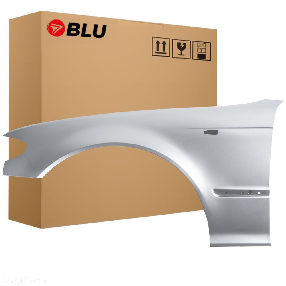 BLU Błotnik BMW 3 E46 354 lewy srebrny 01-05 przód sedan kombi FL LCI ocynk Titansilber - 1