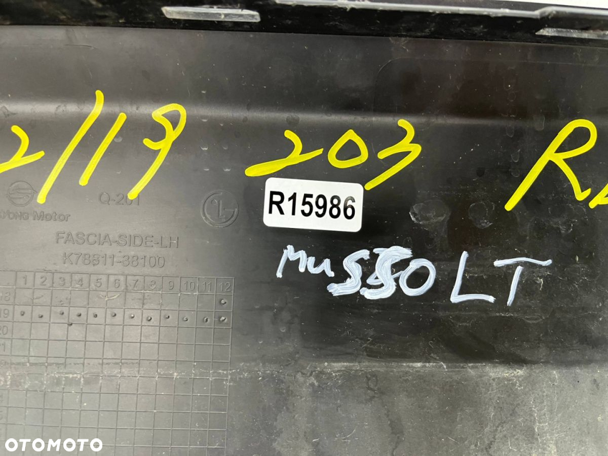Listwa SsangYong KGM Musso GRAND 2018r.- lewa tylna nakładka błotnika narożnik zderzaka lewy tył - 14