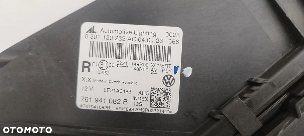 Vw Touareg III Lift 2022- Full Led Matrix Prawa Kompletna Nowa Oryginał 761941081B - 6