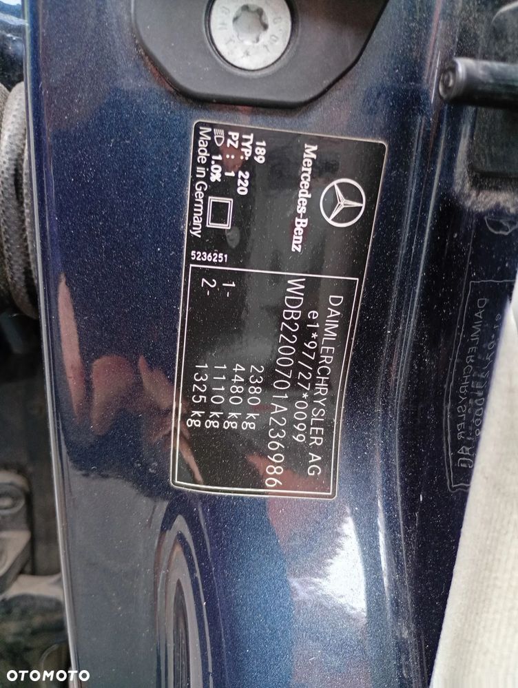 MERCEDES S KLASA W220 98-02 M113.941 M113 4.3 V8 OSŁONA PRZECIWSŁONECZNA PRAWA LEWA - 25