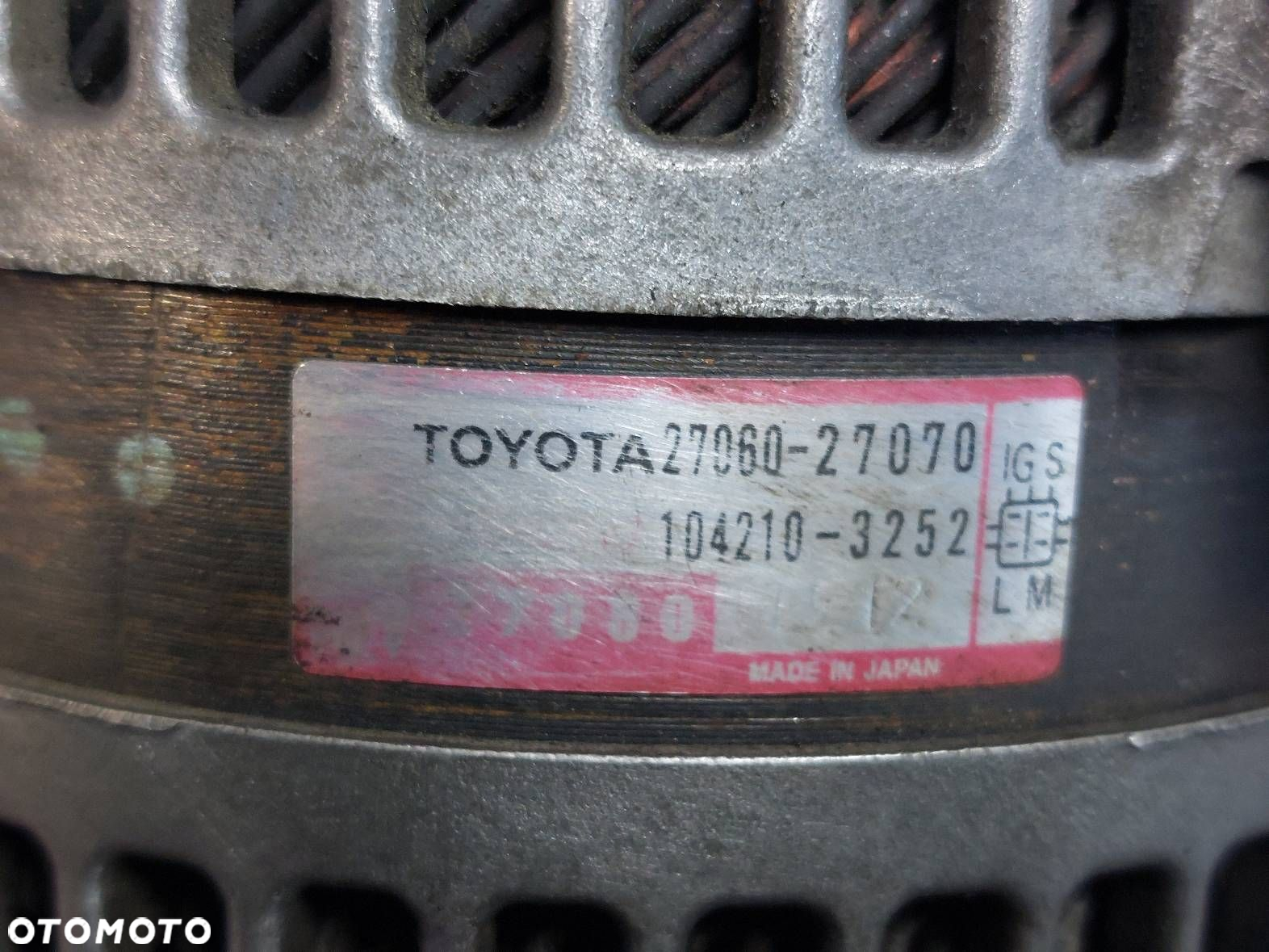 ALTERNATOR TOYOTA COROLLA VERSO I 2.0 D4D 27060-27070 - 3