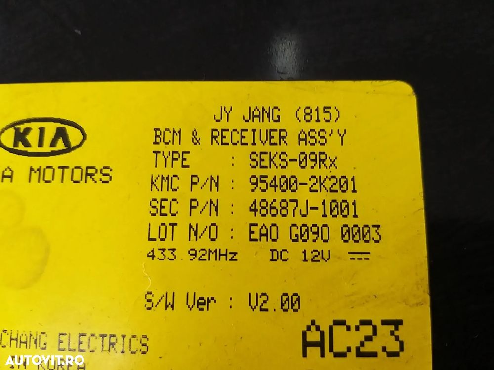 Modul calculator alarma antifurt kia soul 954002k201 48687j1001 - 3