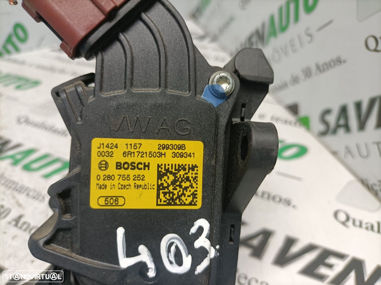 Pedal Acelerador / Acelarador / Potenciómetro Skoda Rapid (Nh3) - 4