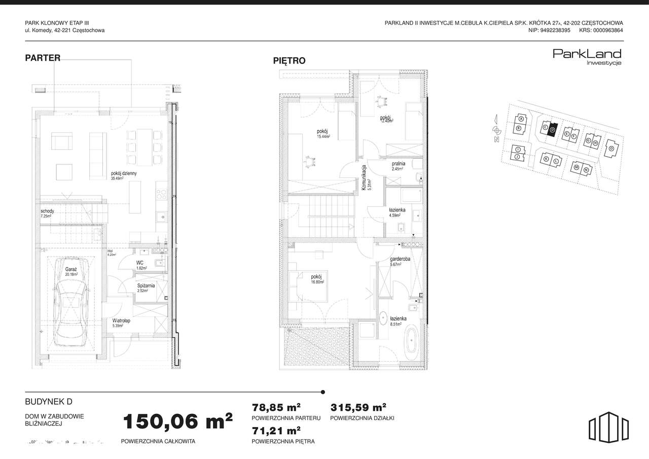 Dom Częstochowa Grabówka | Park Klonowy - pod koronami drzew I 150 m2 - Pełny obrazek: 2/22