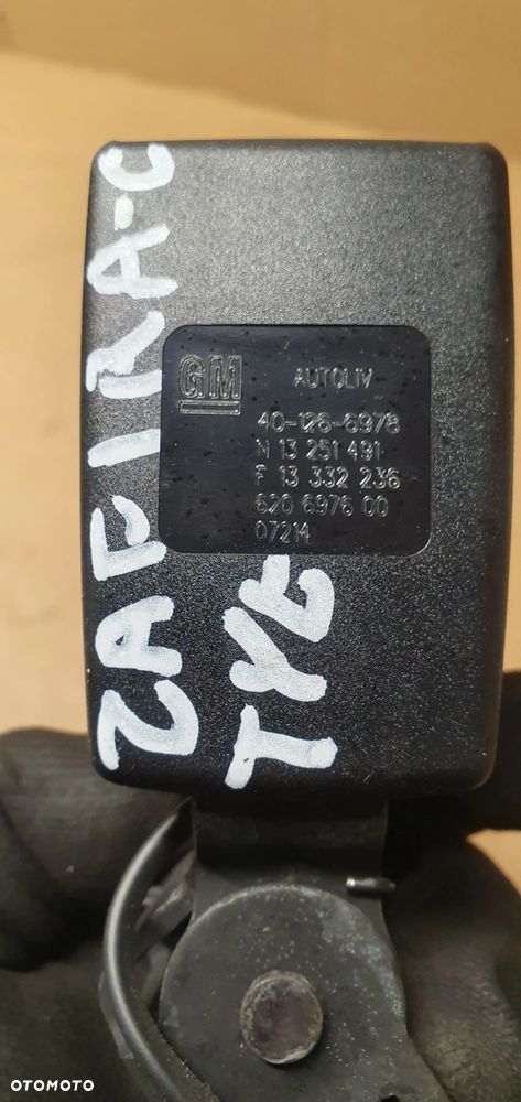 Zapinka pasa tył tylna Opel Zafira C 13251491 13332236 - 6