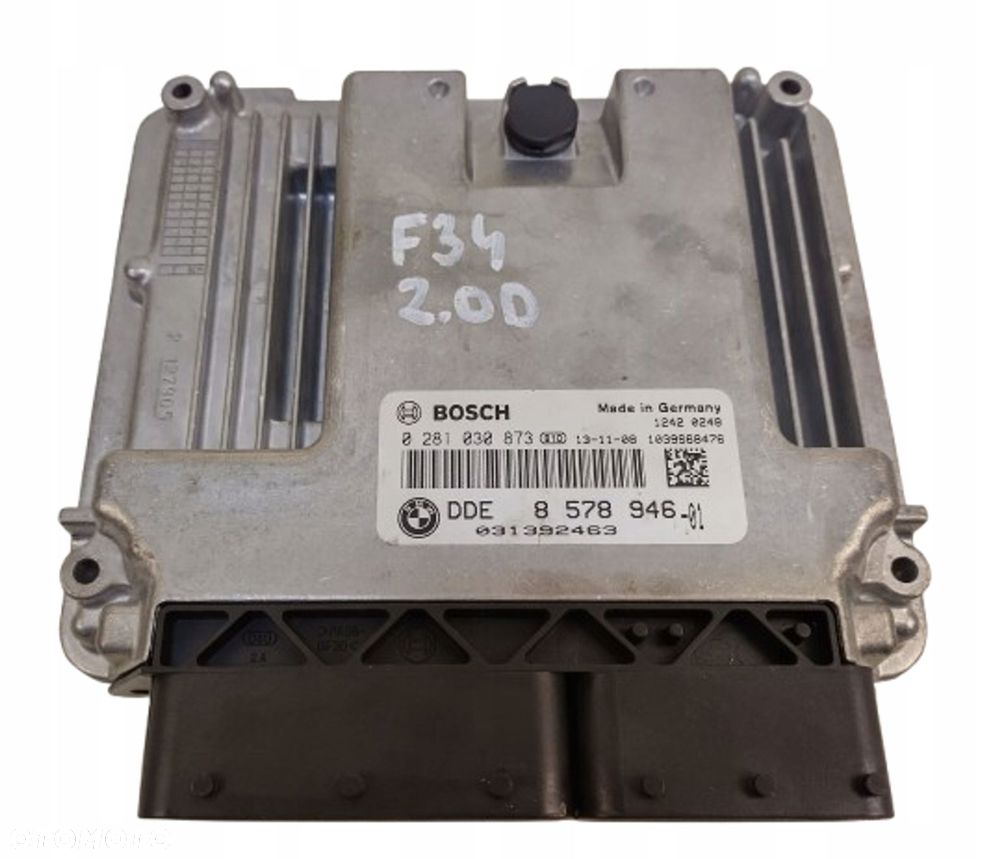 bmw 3 gt f34 2.0 diesel n47d20c komputer sterownik silnika bosch 8578946 - 1