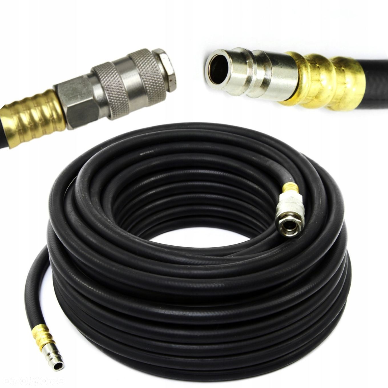 MAR-POL WĄŻ CIŚNIENIOWY GUMOWY ELASTYCZNY 6X13mm 20m SZYBKOZŁĄCZKI M82103 - 1