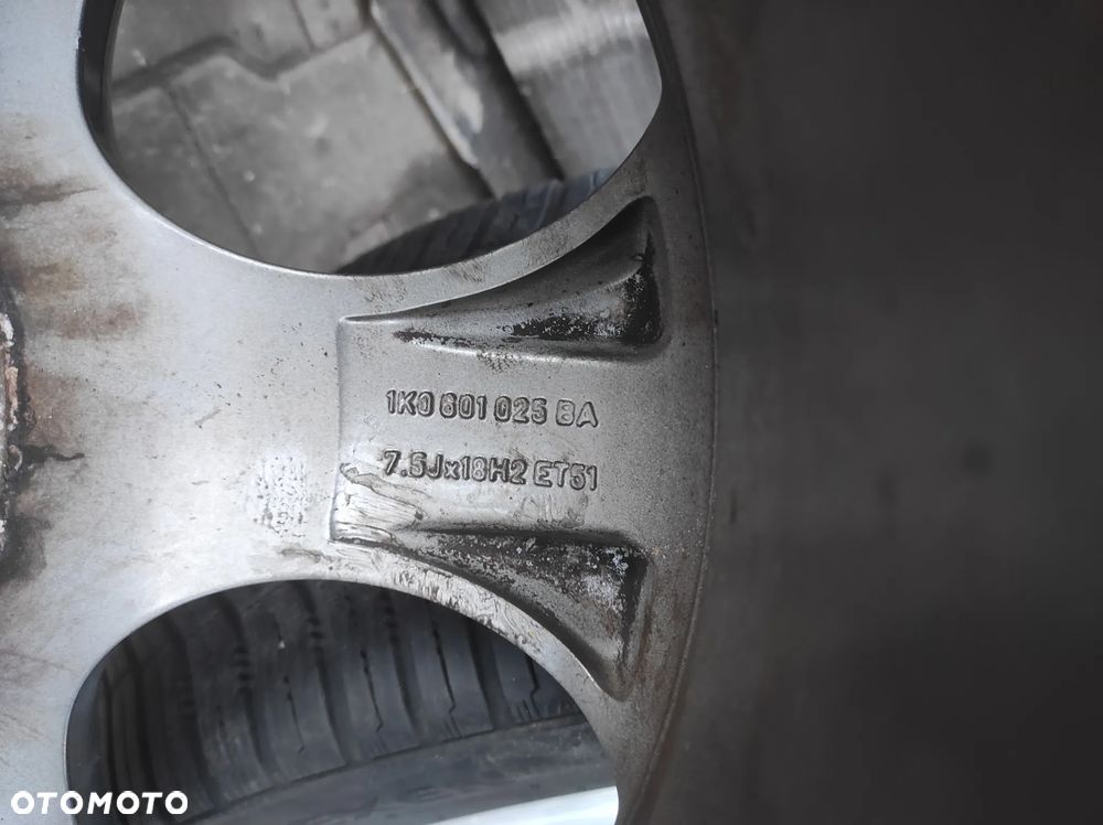 18 7.5J ET51 5X112 GTI FELGI KOŁA ALUFELGI ALUMINIOWE OPONY  1K0601025BA RONAL 225 40 18 VW CADDY GOLF PASSAT TOURAN SEAT SKODA AUDI WYSYŁKA !!!! - 13