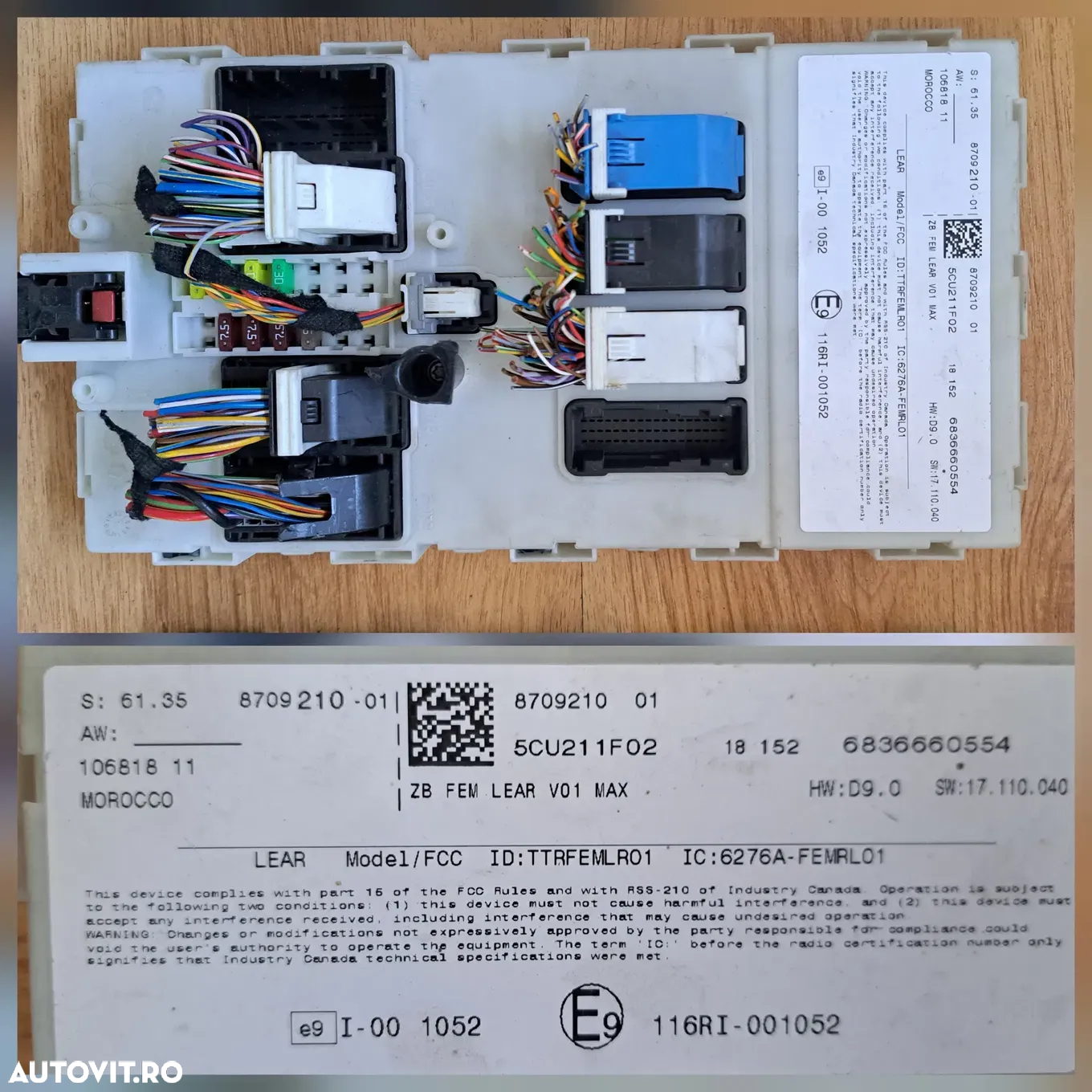 Calculator modul ECU confort FEM body control module BCM ecu controller touch Modul active steering butoane comanda ESP sport Eco-pro pdc consola centrala bmw G11 G12 F20 F21 F22 F30 F80 - 8