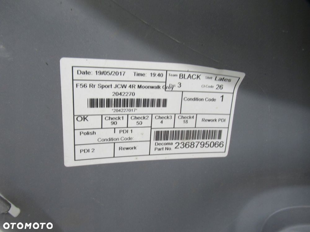 ZDERZAK MINI COOPER F56 RR JCW SPORT TYL ORGINAL - 6