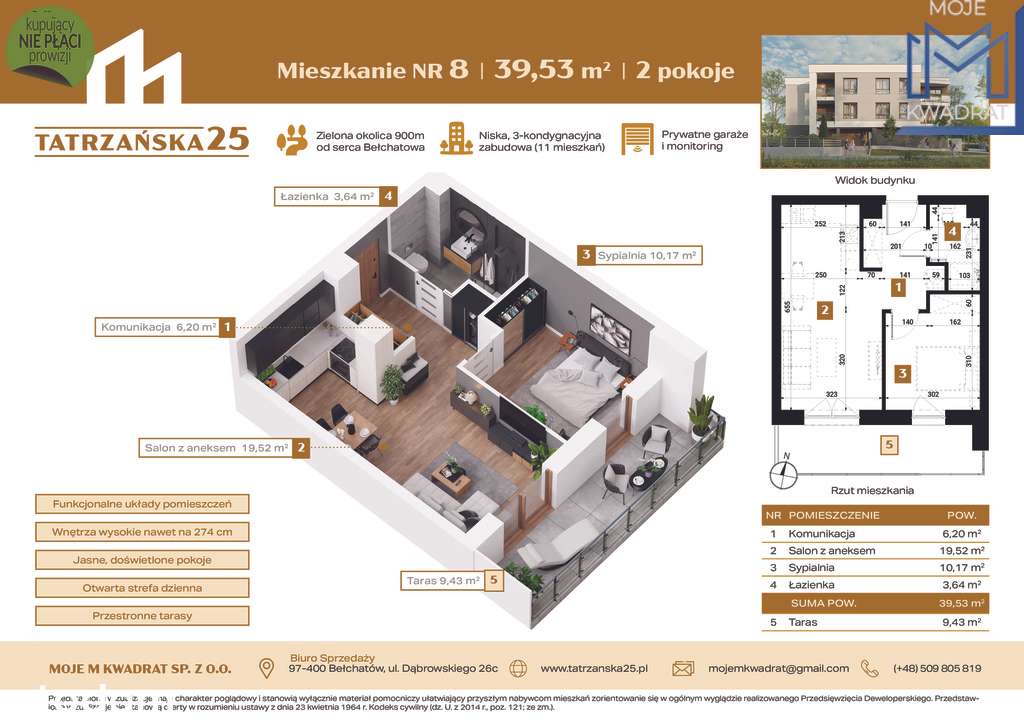 Zamieszkaj w ciszy z widokiem na zieleń