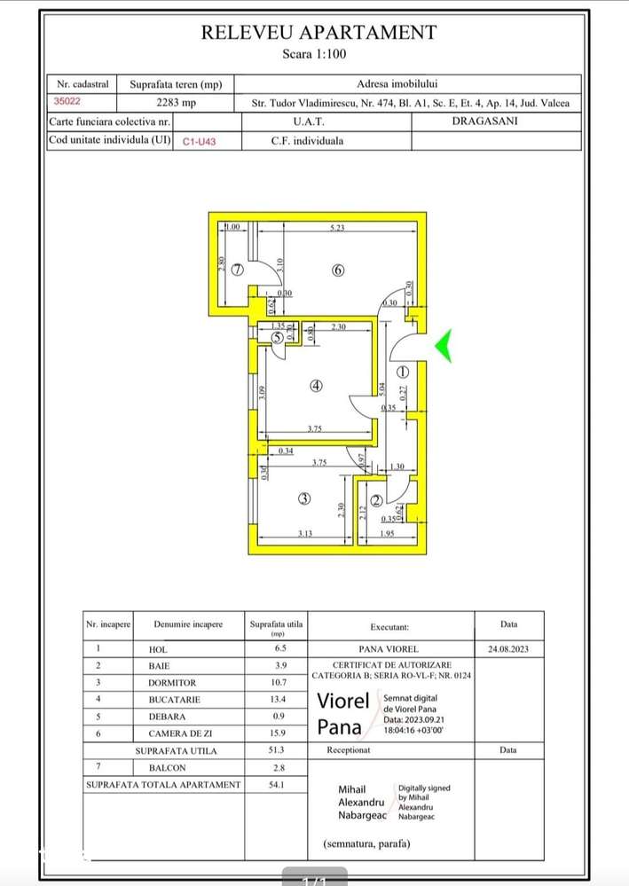 Apartament 2 camere, 54 mp, str. T. Vladimirescu – Drăgășani, Vâlcea — fotografia 2