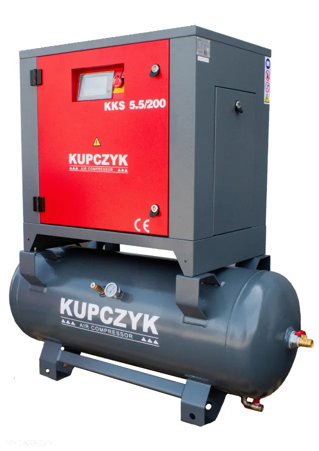 Kompresor śrubowy Kupczyk KKS 5,5/200 450 l/min 400v Dostawa 0 zł - 3