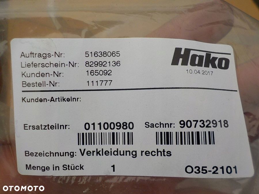 HAKO SZOROWARKA OSŁONA NOWA ORYGINAŁ - 2