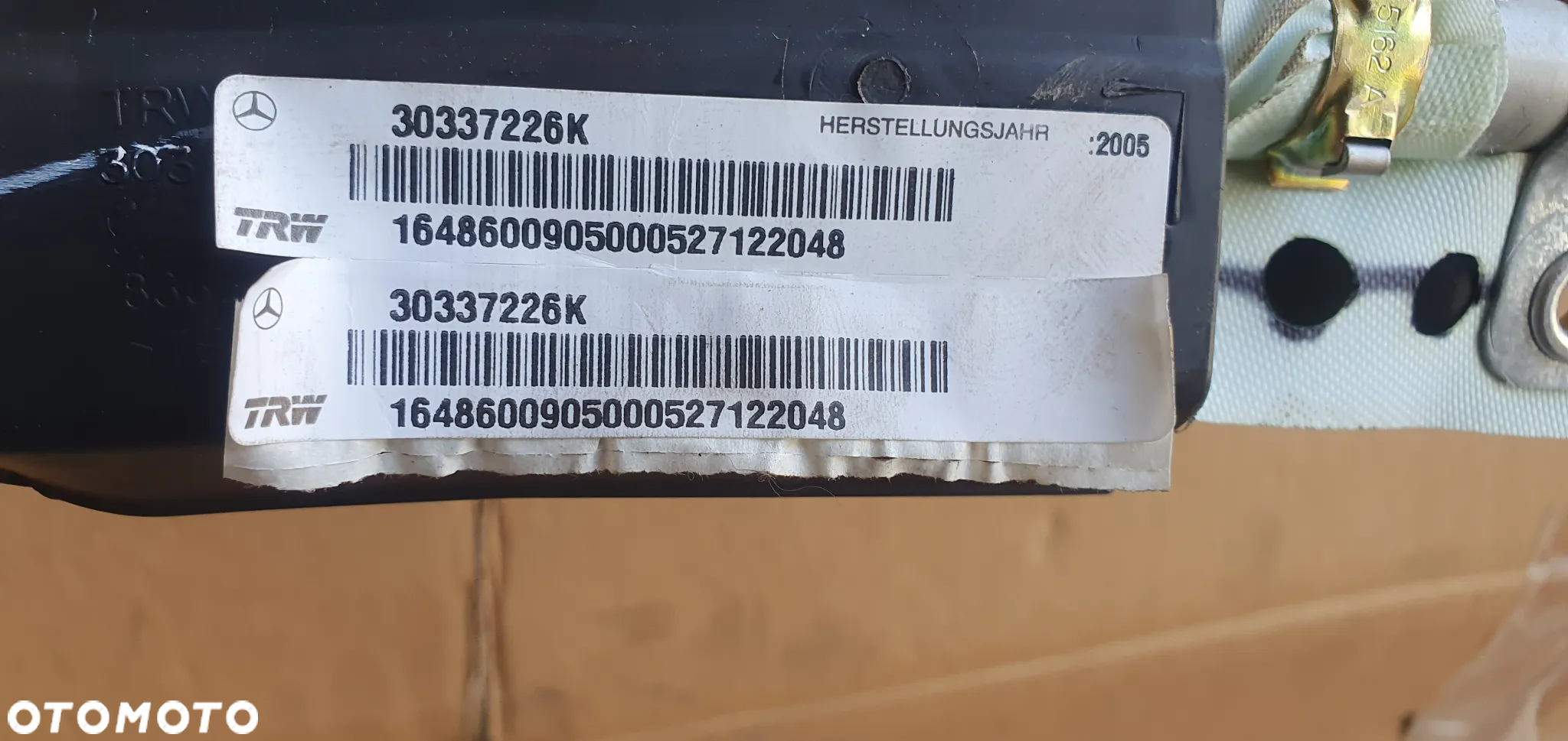 Kurtyna Airbag poduszka lewa Mercedes ML W164 1648600905 - 7