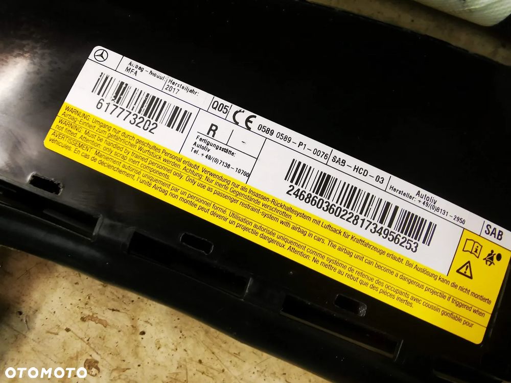 Kurtyna Powietrzna Prawa/lewa  Mercedes CLA c117 Oryginalna - 5