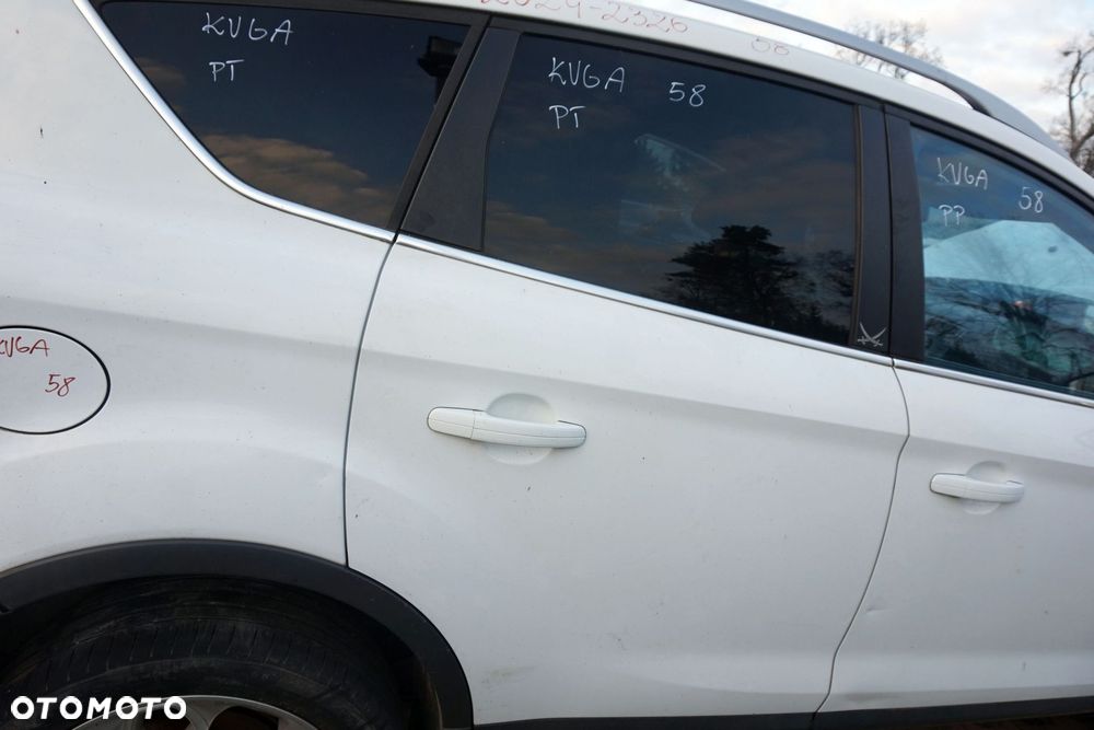 DRZWI TYLNE PRAWE KUGA I MK1 58  BIAŁY FROZEN FORD 2008-2013 - 2