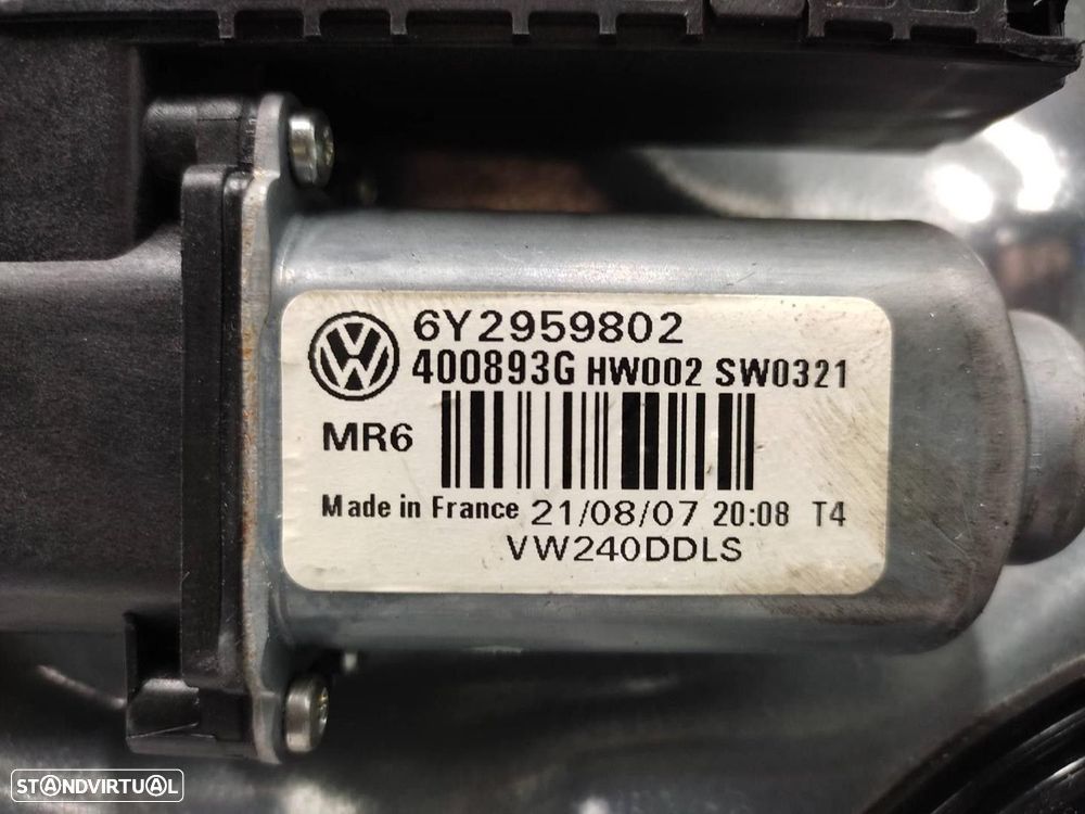 ELEVADOR DE VIDRO FRONTAL ESQUERDO VOLKSWAGEN POLO 2008 -6Q4837461J - 2
