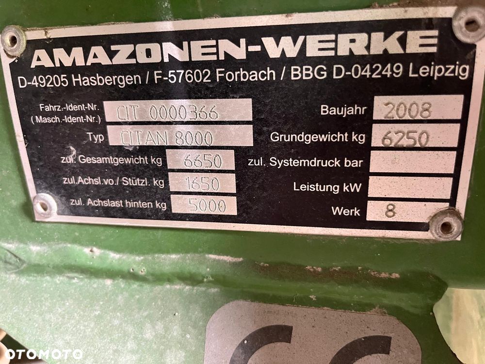 Amazone CITAN 8000 - 14