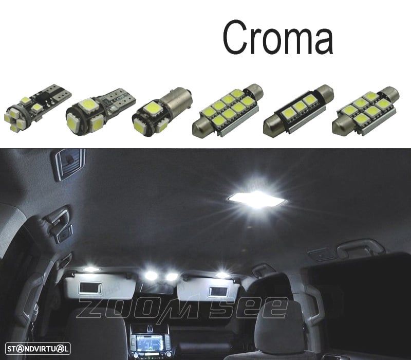 KIT COMPLETO 11 LÂMPADAS LED INTERIOR PARA FIAT CROMA 194 05-11 - 1