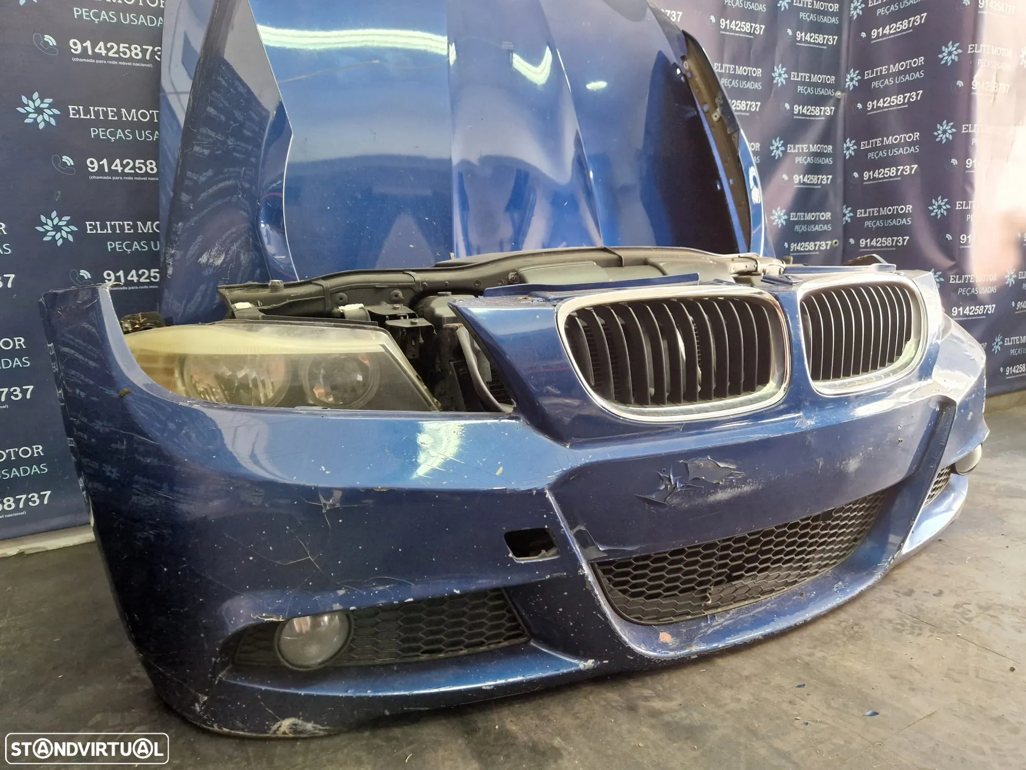 Frente completa usada BMW E90 E91 LCI PACK M 320D capot parachoques guardalamas oticas radiador 318d - 4