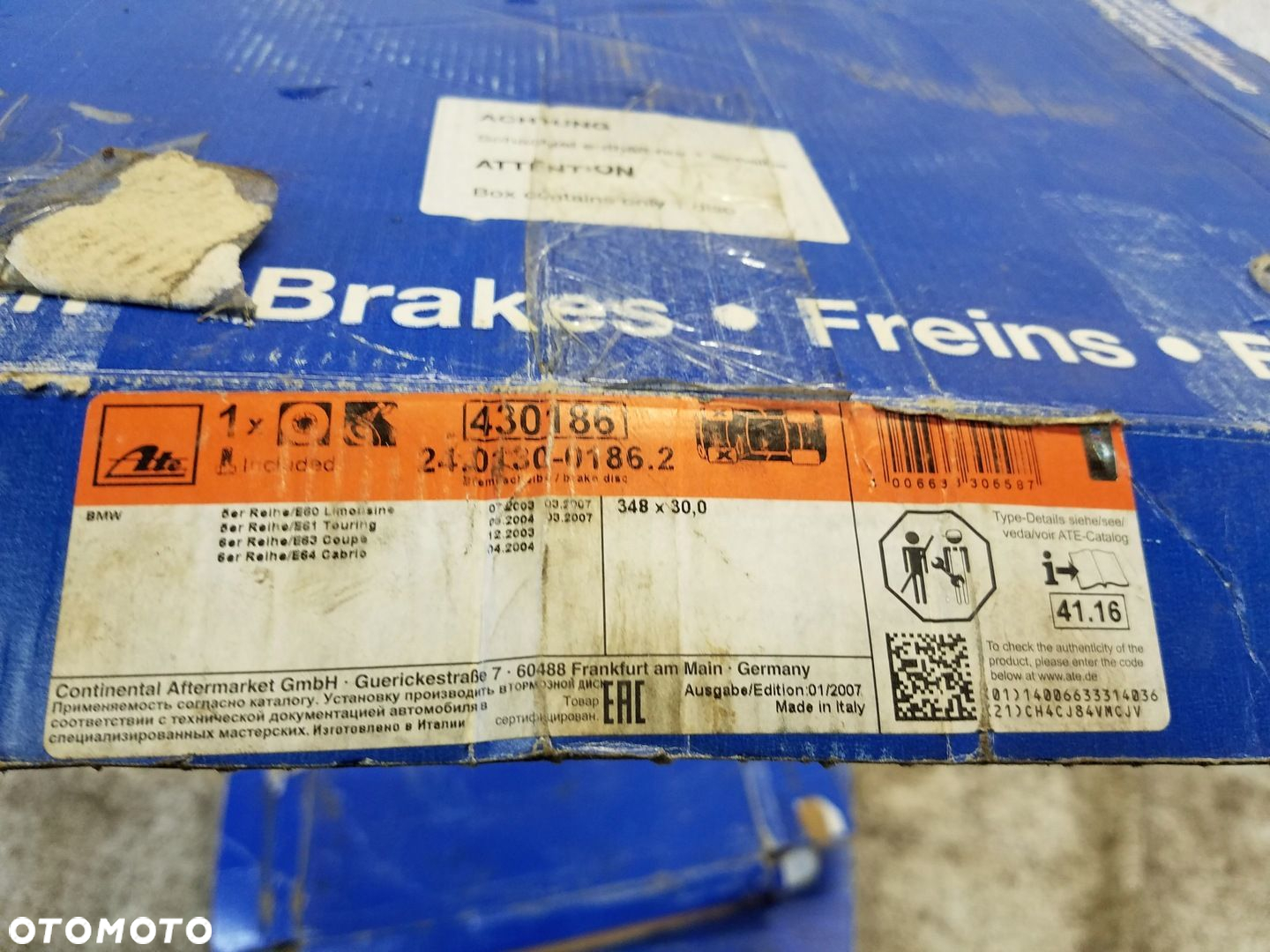 TARCZE HAMULCOWE PRZÓD BMW E60 E63 E64 24.0130-0186.2 - 9