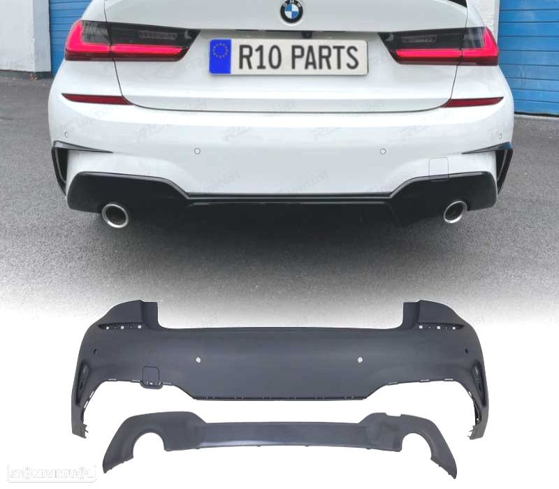 PARA-CHOQUES TRASEIRO BMW G20 19- LOOK M PDC + DIFUSOR - 1