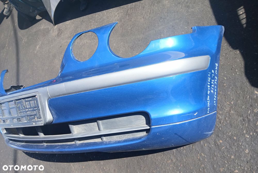 BMW E46 Compact zderzak przedni kod lakieru TOPASBLAU METALLIC - 3