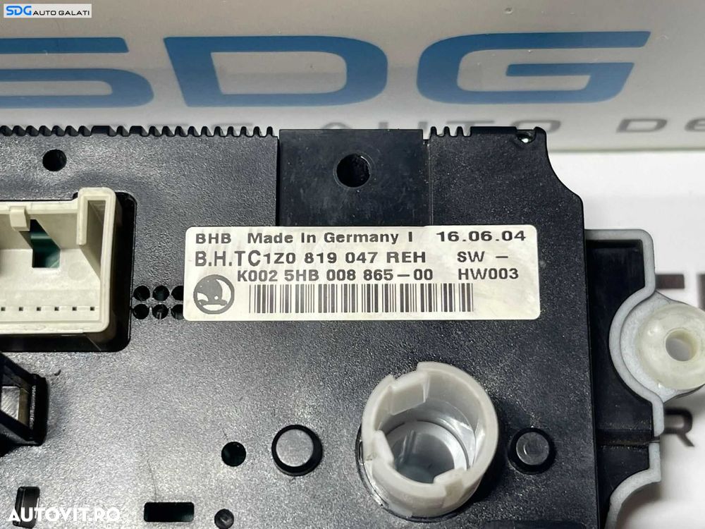 Climatronic Panou Comanda AC Aer Conditionat Clima Skoda Octavia 2 2004 - 2013 Cod 1Z0819047 [1056] - 8
