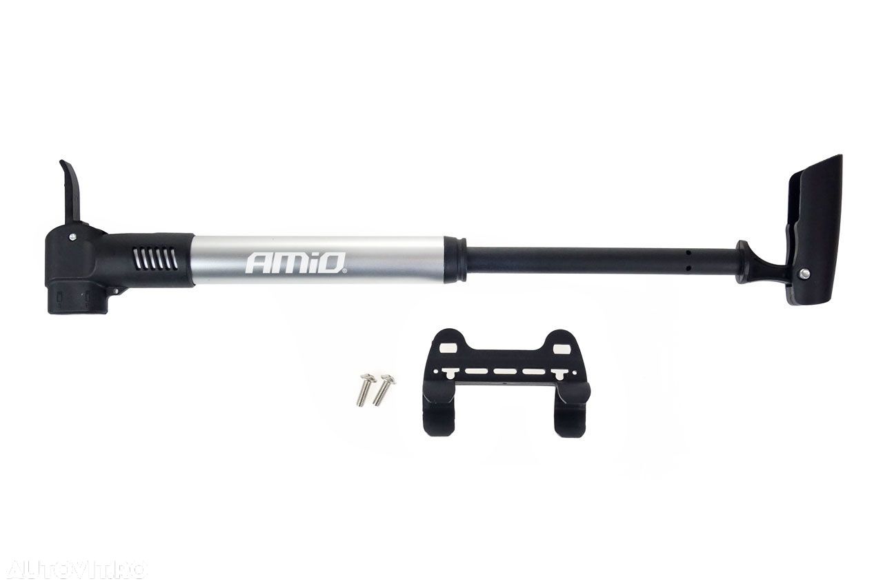 Pompa aer bicicleta, trotinete electrice, motoare, pompa manuala mini, tub 28cm, Amio - 1