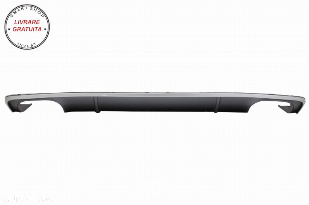 Difuzor Bara Spate cu Ornamente Evacuare Audi A4 B9 8W S-line (2016-2018) Sedan Av- livrare gratuita - 4