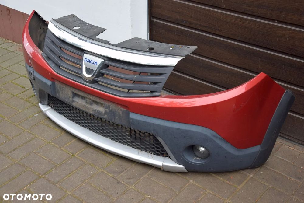 Dacia Sandero Stepway I 08-12 Zderzak przedni przód + grill TEB76 KOMPLETNY - 4