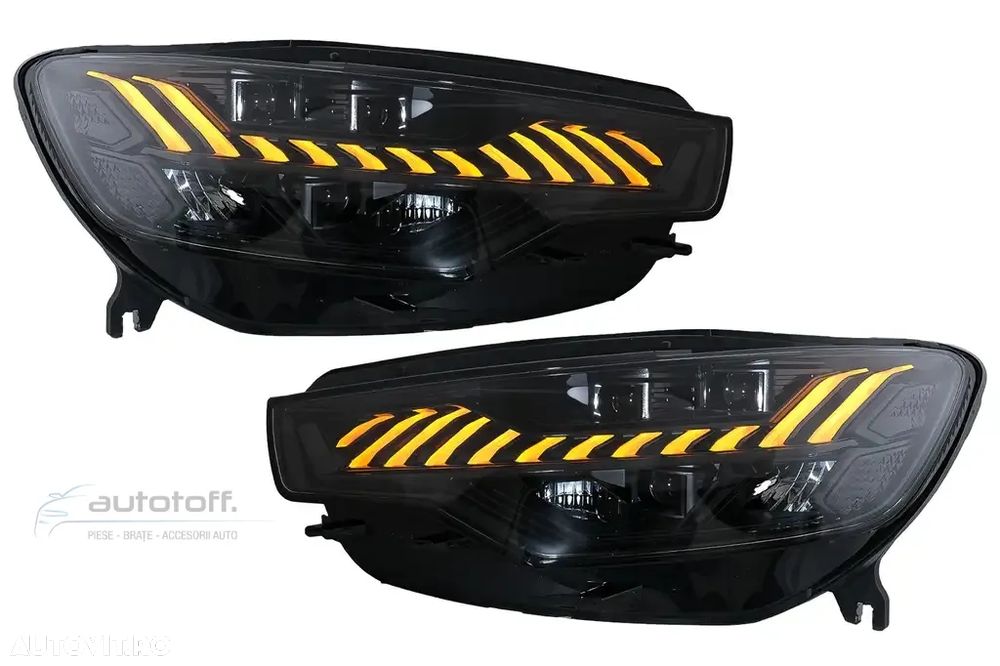 Faruri LED compatibile cu Audi A6 C7 4G (2011-2014) Facelift Design conversie Xenon la LED - 3