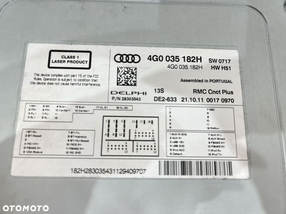 AUDI A6 C7 A7 CZYTNIK MULTIMEDIA MMI 4G0035182H - 5