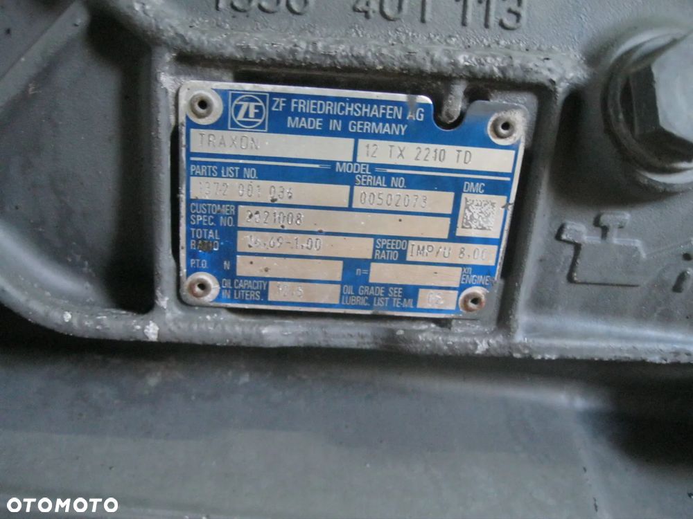 SKRZYNIA BIEGÓW TRAXON AUTOMAT 12TX 2210 TD DAF XF 106 16,69-1,00 BEZ ELEKTRONIKI - 5