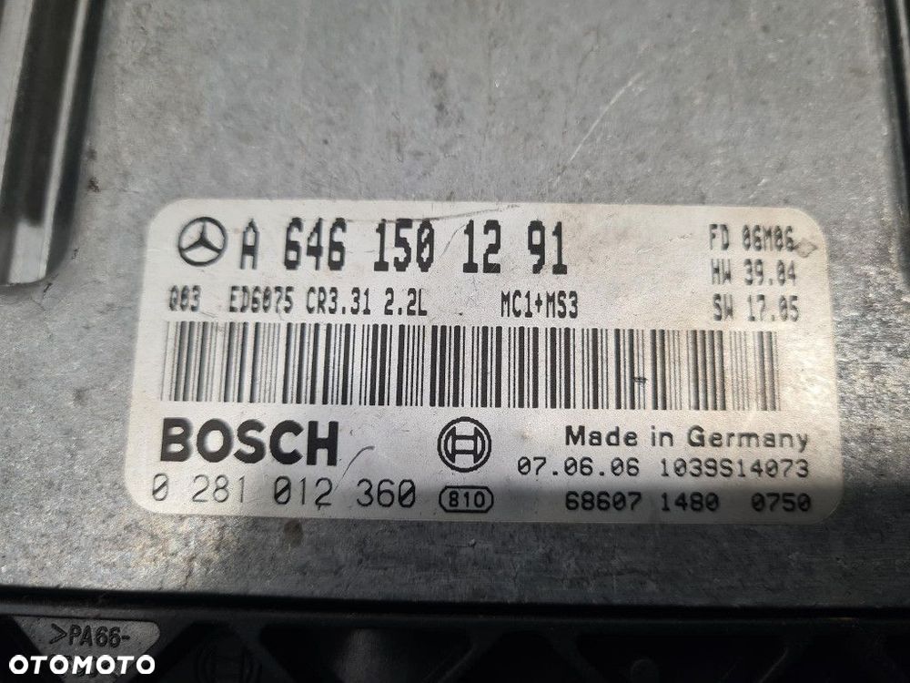 MERCEDES-BENZ VITO W639 2.2 CDI STEROWNIK SILNIKA A6461501291 646.983 - 2