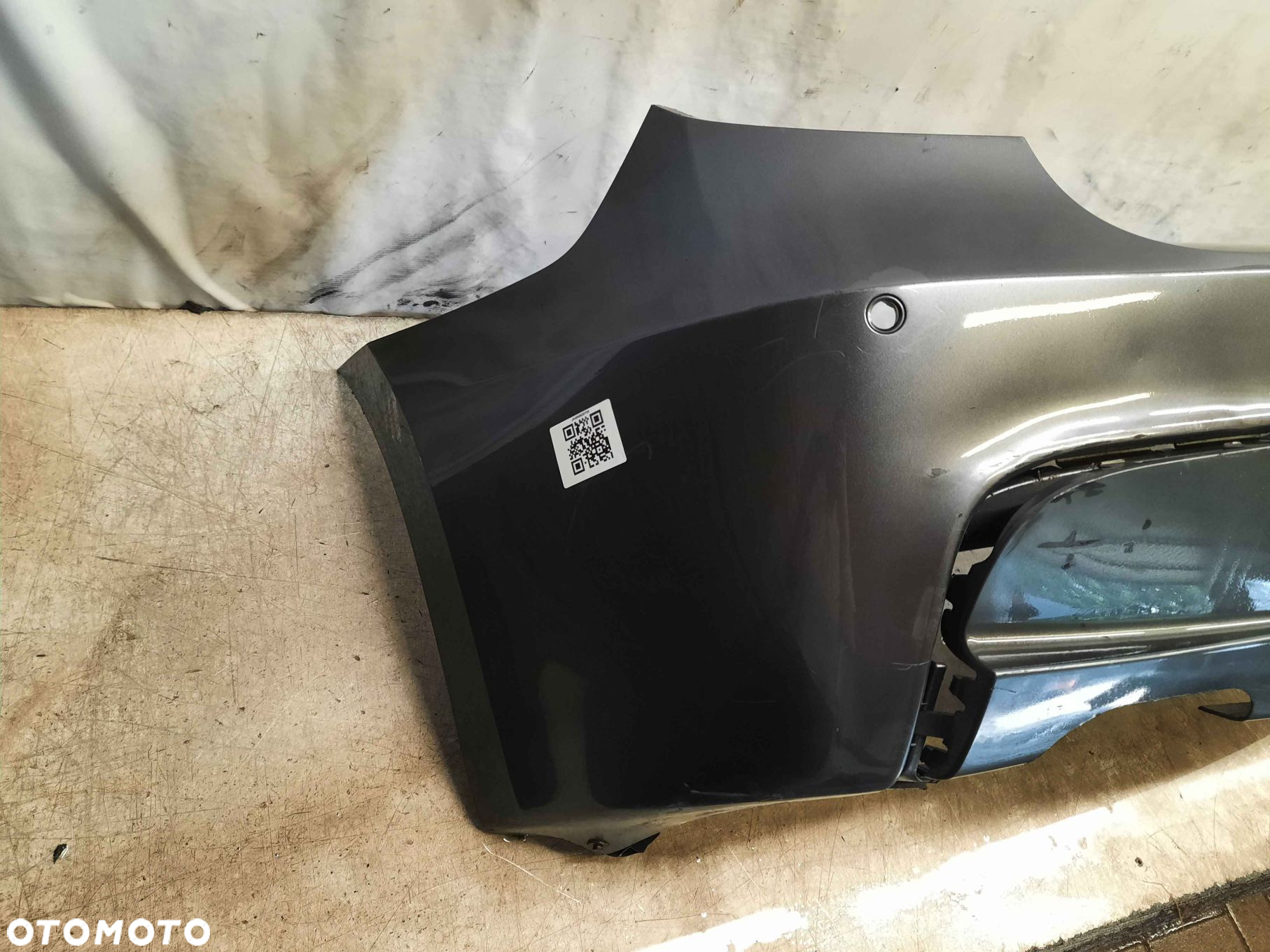 ^ ZDERZAK TYŁ TYLNY BMW E87 SERIA 1 I M PAKIET SPARKLING GRAPHITE METALLIC SZARY PDC CZUJNIKI - 6