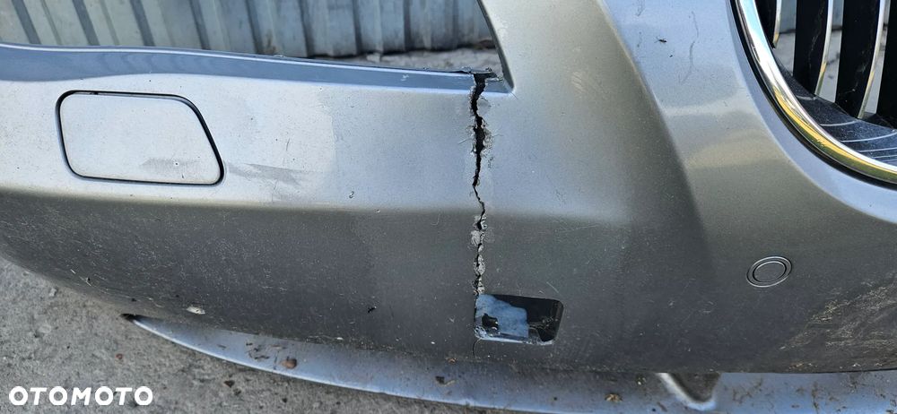 BMW 5 E60 E61 2003-2007 Kompletny zderzak przód Zderzak przedni pod czujniki parkowania PDC XENON spryskiwacze  KOLOR Silbergrau - 15