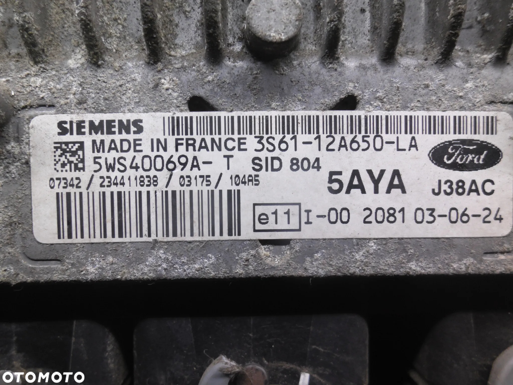 FORD FIESTA MK6 1.4 TDCI STEROWNIK SILNIKA SIEMENS 5WS40069A 3S61-12A650 - 2