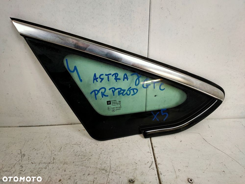 opel astra j gtc szybka karoseryjna prawa przednia - 2