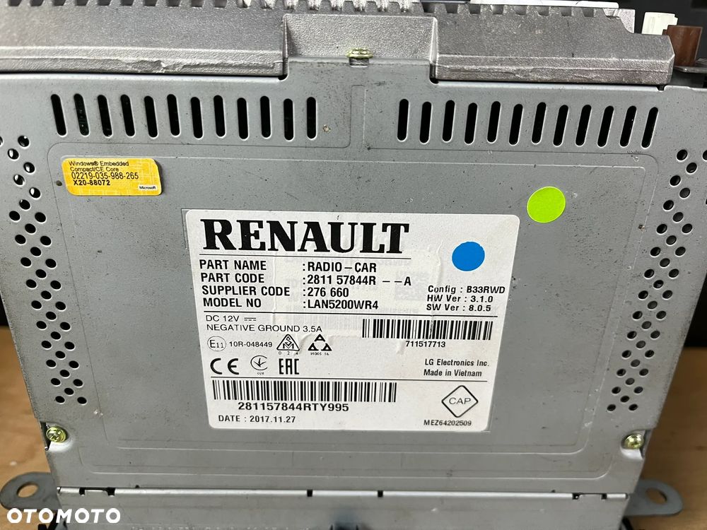 RENAULT TRAFIC III Wyświetlacz radio ekran nawigacji 281157844R - 2