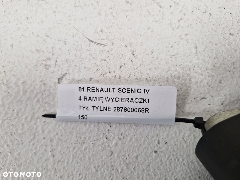renault scenic 4 iv ramię wycieraczki tył tylne 287800068r - 7